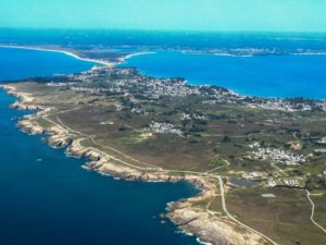 Vue saut en parachute Bretagne Quiberon Ouest