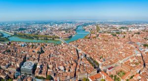 vue lors d'un saut en parachute Toulouse Occitanie