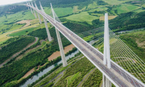 vue aérienne Viaduc de Lillau